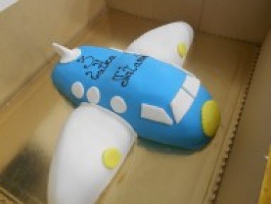 Plane shape birthday cake