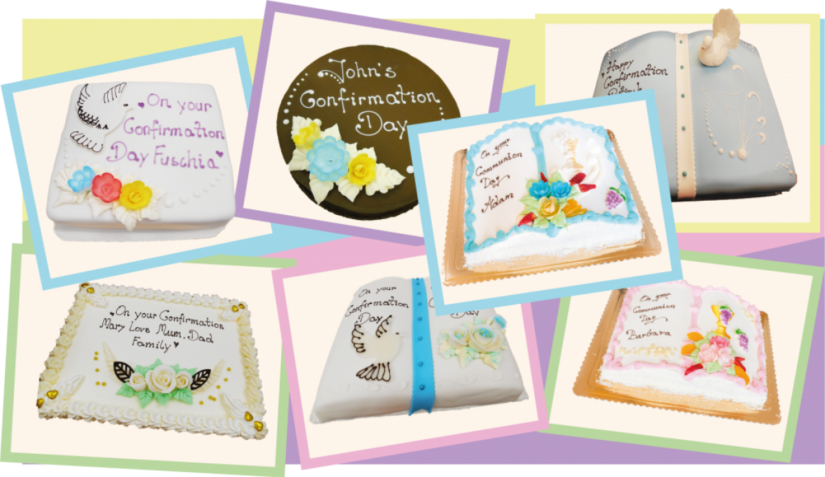 Communion and confirmation cakes