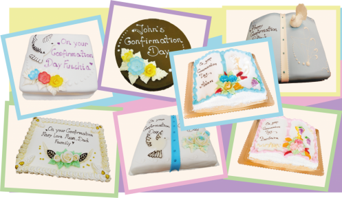 Communion and confirmation cakes