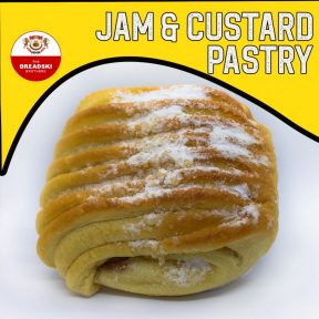 Jam and custard pastry